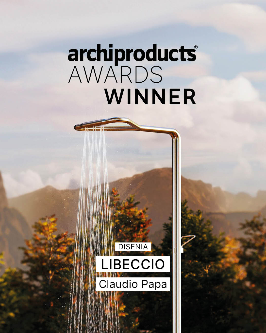 La colonna doccia Libeccio è stata premiata agli Archiproducts Design Awards 2024 - Disenia